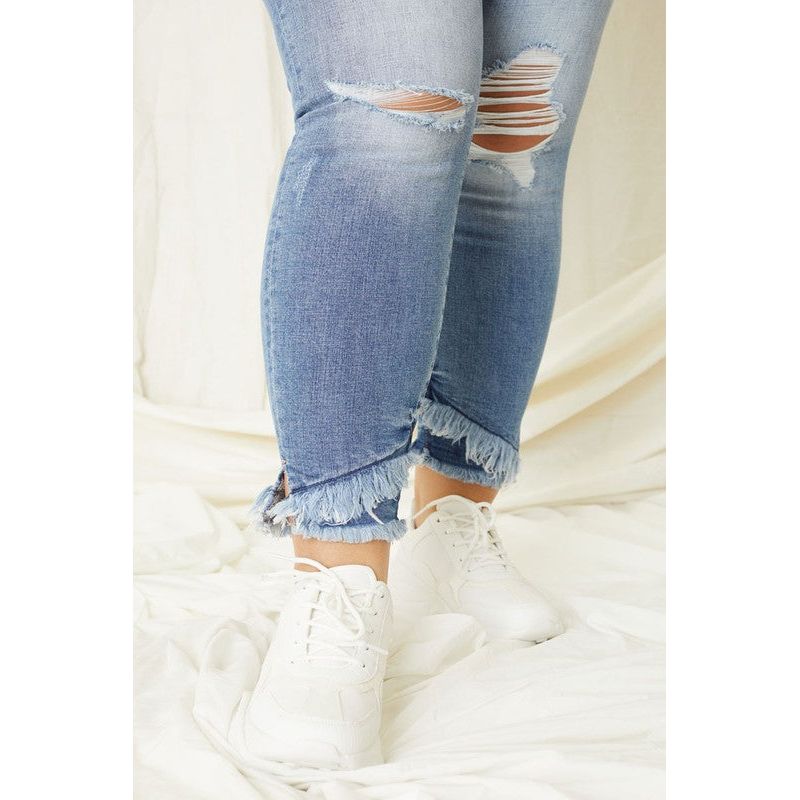 Plus Mid Rise Ankle Skinny Jeans - TiffanyzKlozet