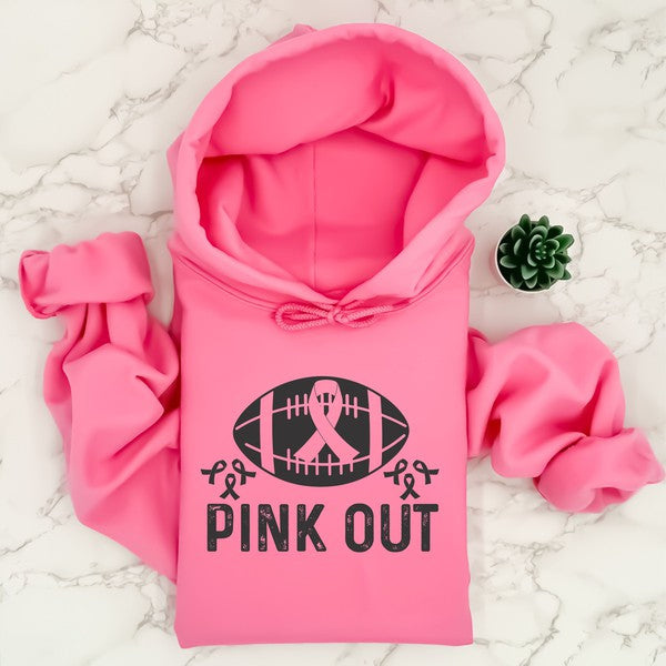 Pink Out Football Breast Cancer Hoodie - TiffanyzKlozet