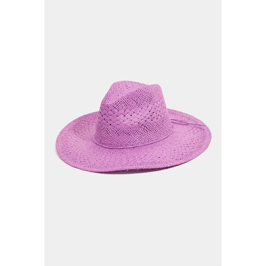 Fame Straw Braided Sun Hat - TiffanyzKlozet