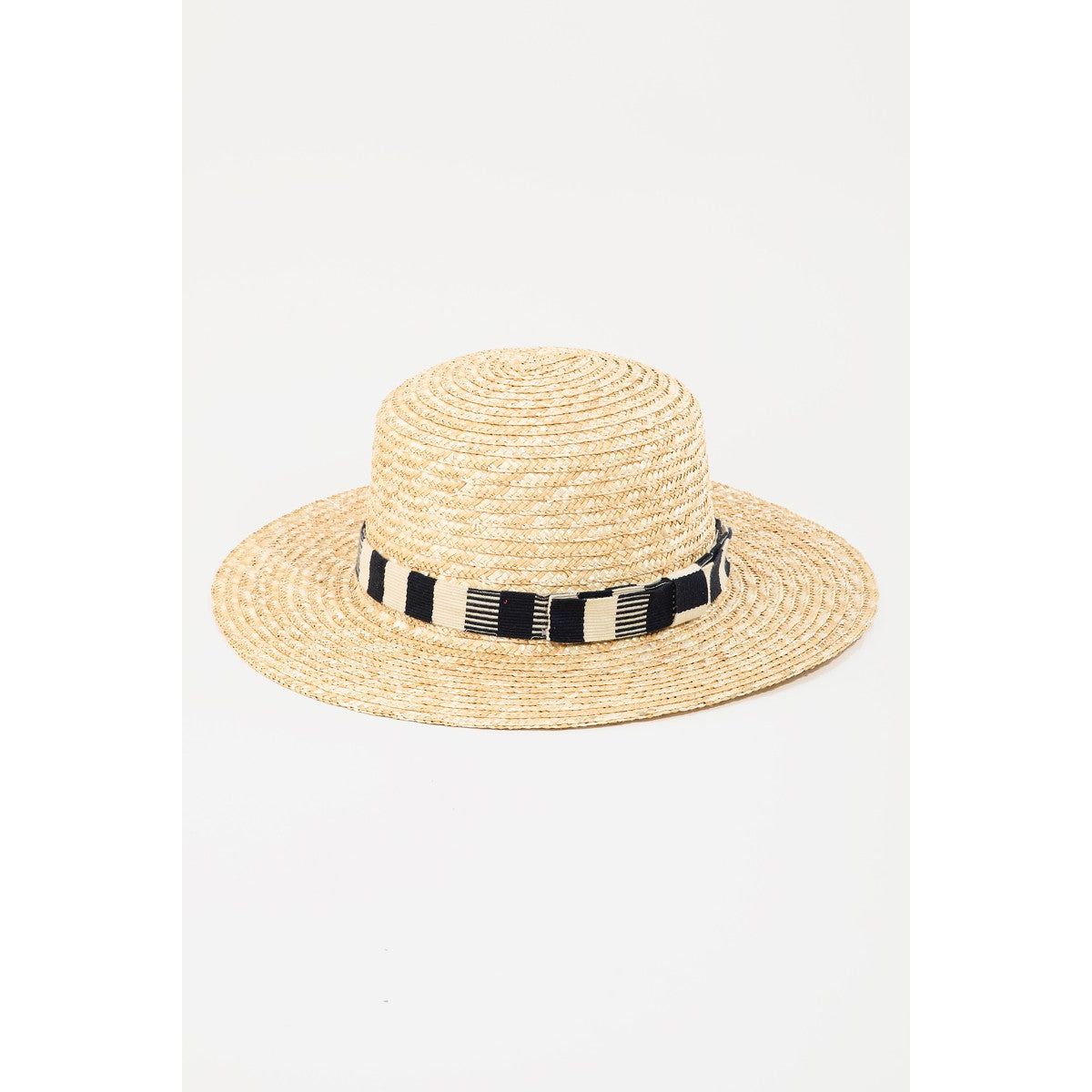Fame Strap Wide Brim Straw Hat - TiffanyzKlozet