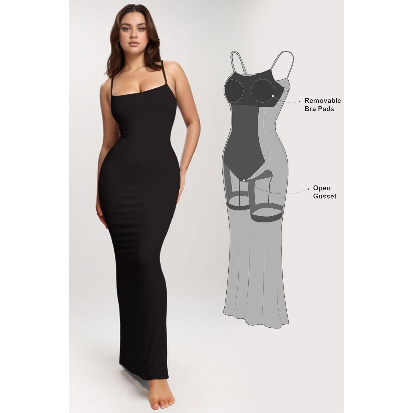 Basic Bae Built-In Shapewear Maxi Dress