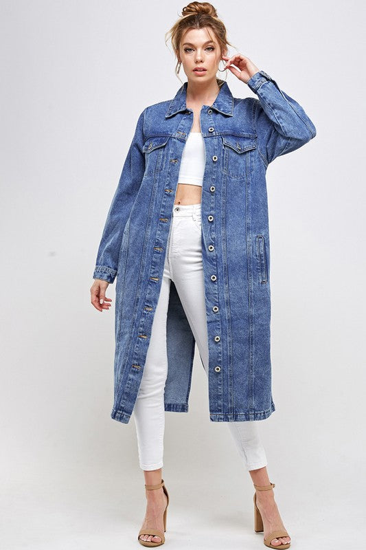 WHITE NON-STRETCH THIRD QUARTER DENIM JACKET - TiffanyzKlozet