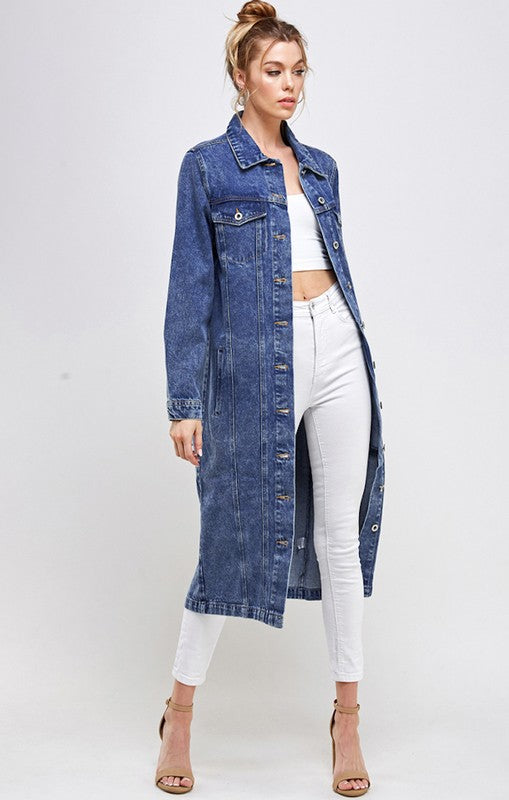 WHITE NON-STRETCH THIRD QUARTER DENIM JACKET - TiffanyzKlozet