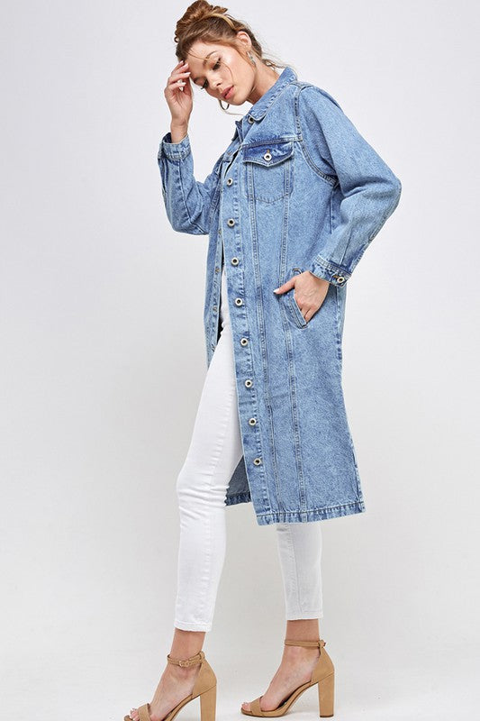 WHITE NON-STRETCH THIRD QUARTER DENIM JACKET - TiffanyzKlozet