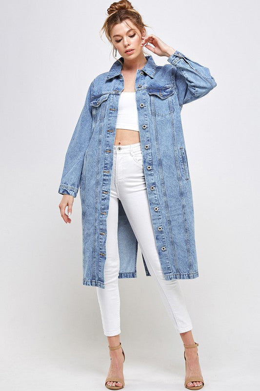 WHITE NON-STRETCH THIRD QUARTER DENIM JACKET - TiffanyzKlozet