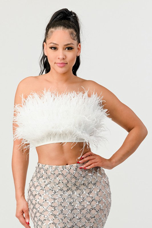 Don't Mess With My Fur Crop Tube Top - TiffanyzKlozet