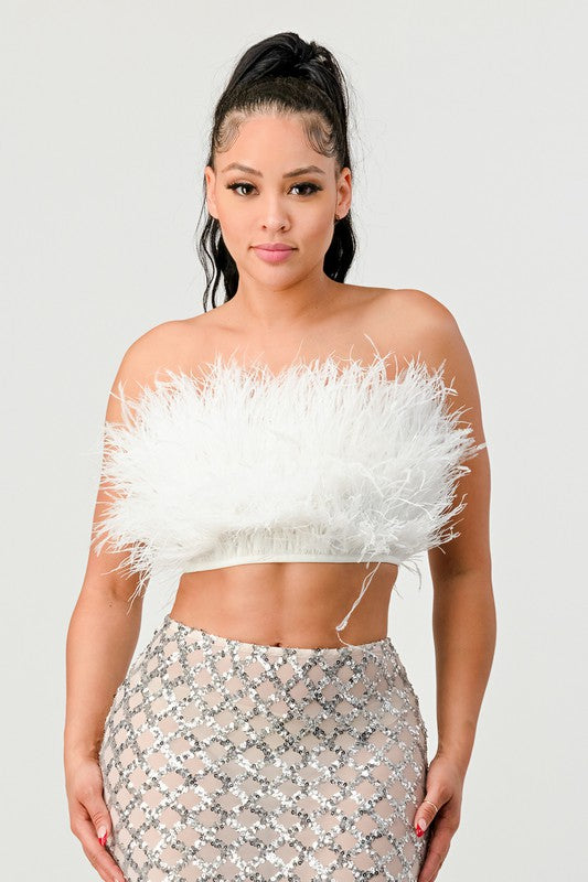 Don't Mess With My Fur Crop Tube Top - TiffanyzKlozet