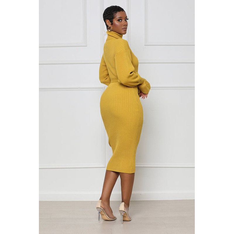 WOMEN FASHION LONG MAXI SWEATER DRESS