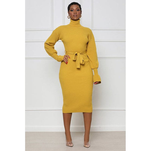 WOMEN FASHION LONG MAXI SWEATER DRESS