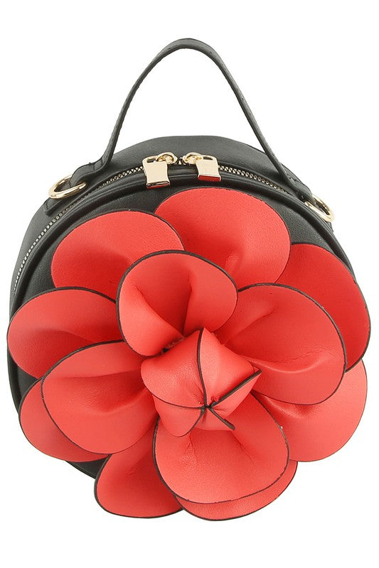 3D Flower Round Crossbody Bag - TiffanyzKlozet