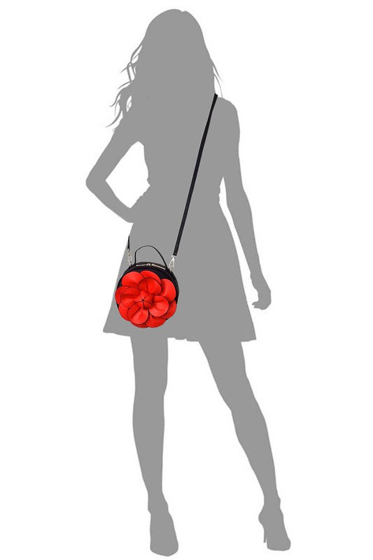 3D Flower Round Crossbody Bag - TiffanyzKlozet