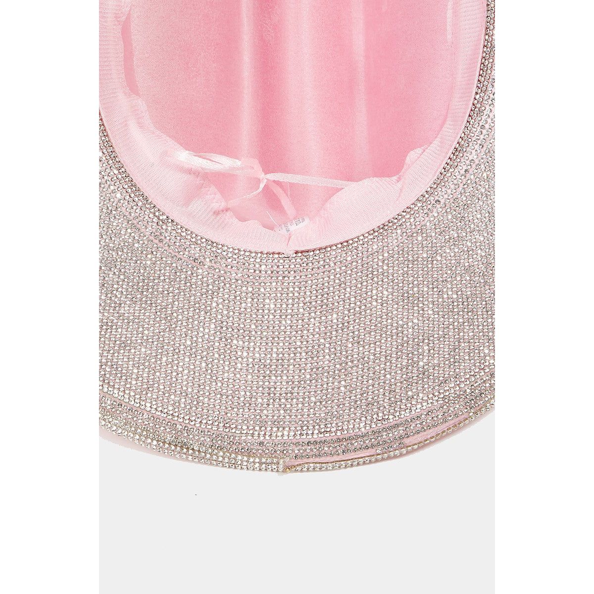 Fame Pave Rhinestone Trim Faux Suede Hat - TiffanyzKlozet