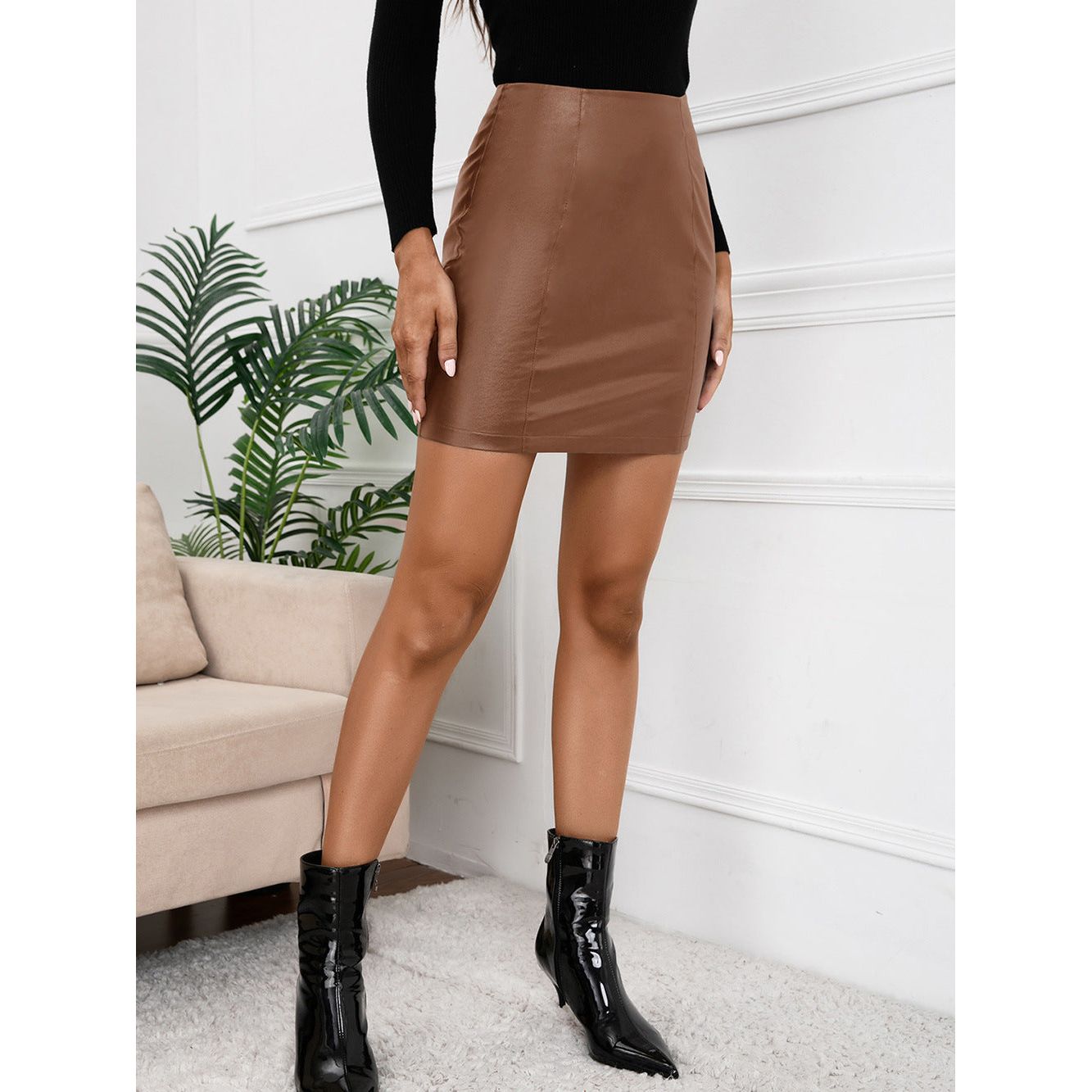 Ivy Lane PU Leather Mini Skirt