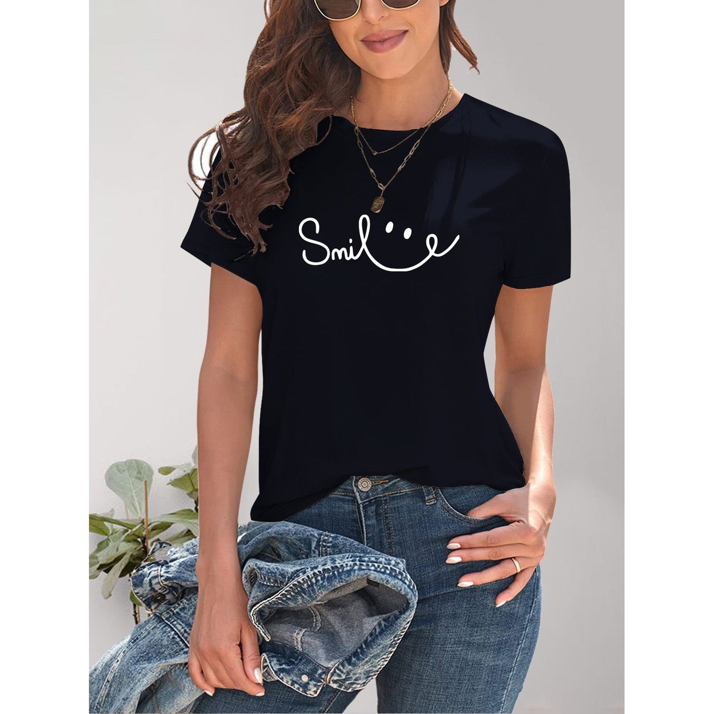 SMILE Short Sleeve T-Shirt - TiffanyzKlozet