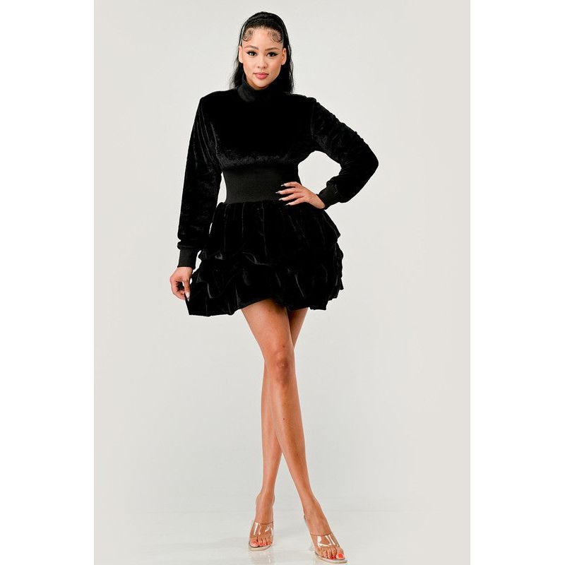 Merry Go Around Ruffle long sleeve dress - TiffanyzKlozet