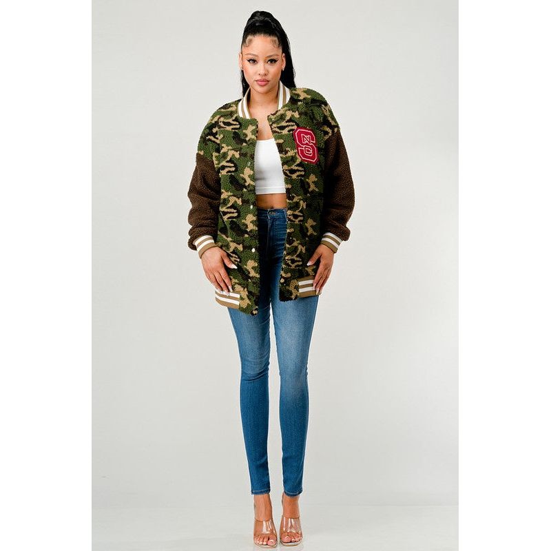 Camo Letterman Jacket