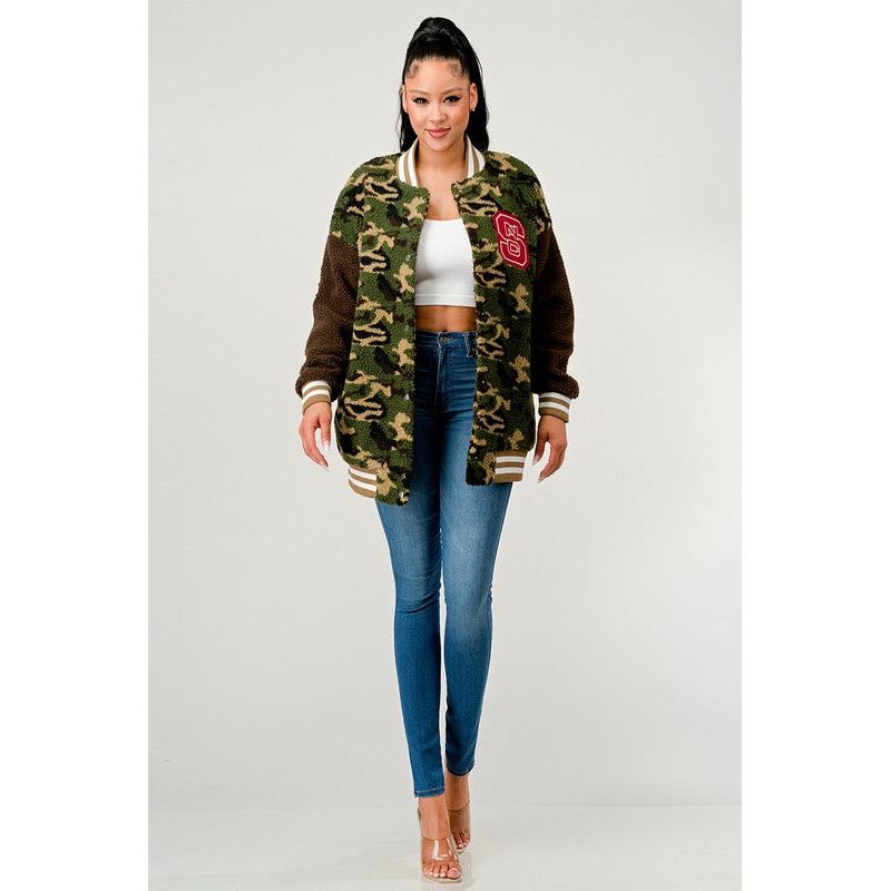 Camo Letterman Jacket