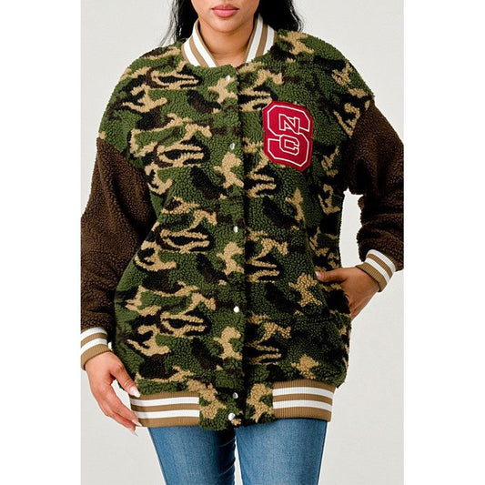 Camo Letterman Jacket