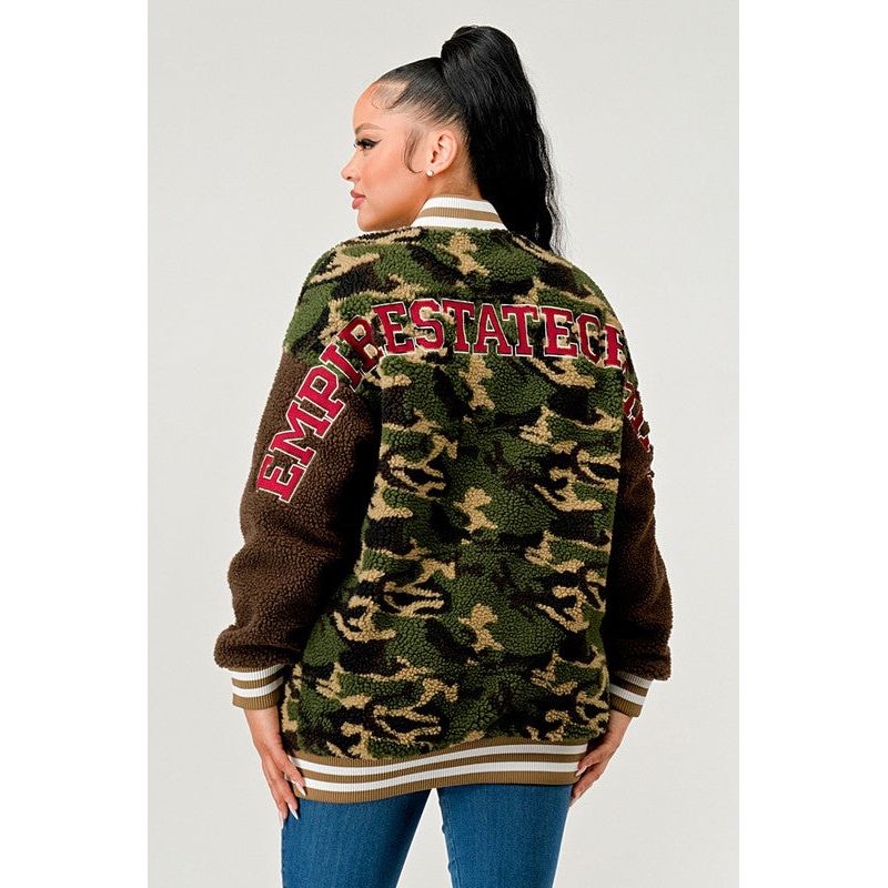 Camo Letterman Jacket