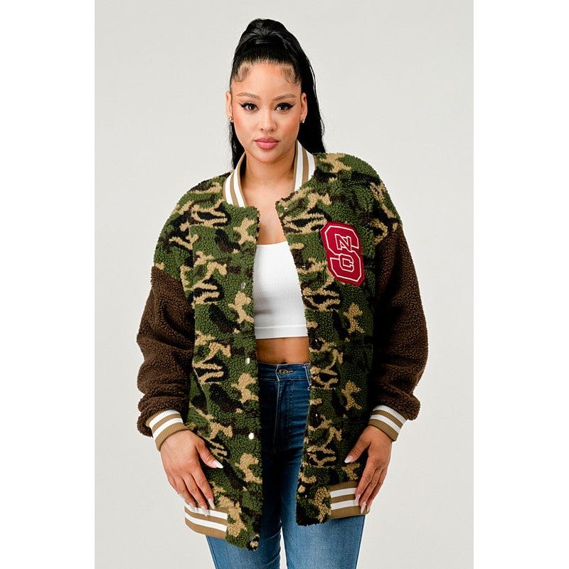 Camo Letterman Jacket