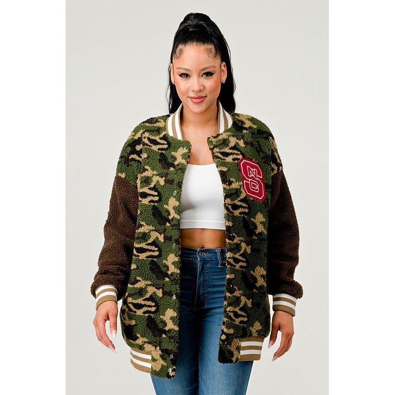 Camo Letterman Jacket