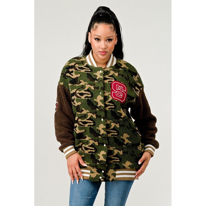 Camo Letterman Jacket