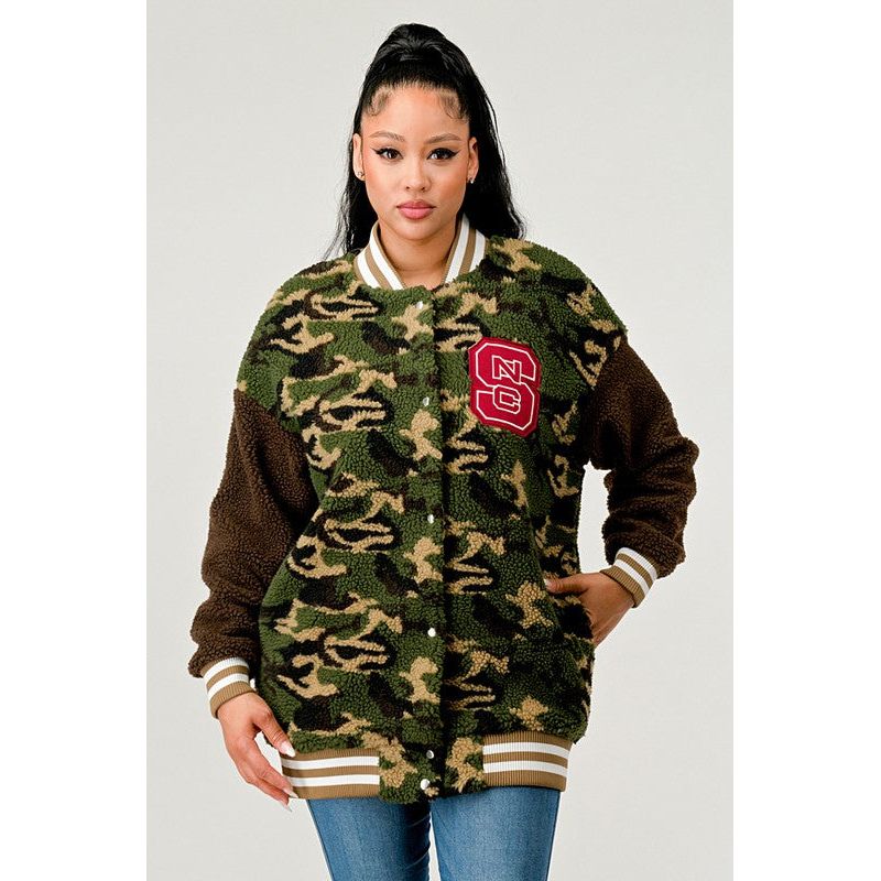 Camo Letterman Jacket