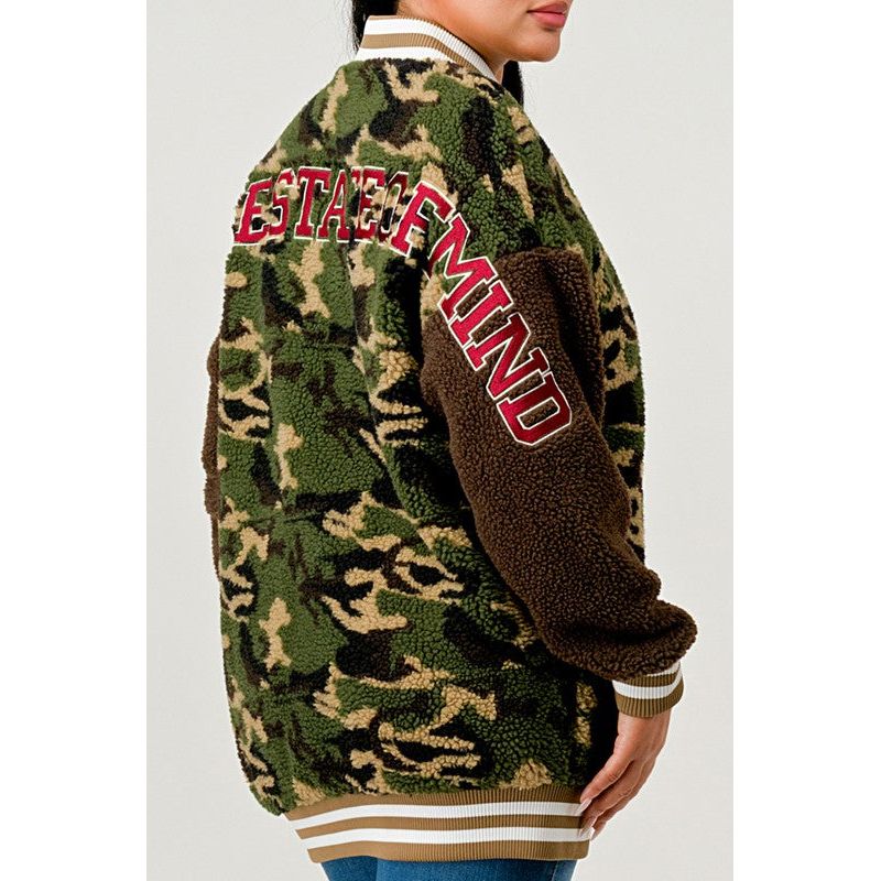 Camo Letterman Jacket