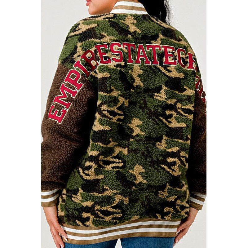 Camo Letterman Jacket