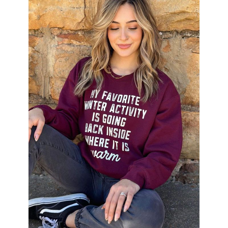 My Favorite Winter Activity Sweatshirt - TiffanyzKlozet