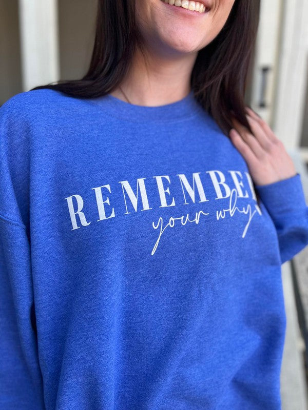 Remember Your Why Sweatshirt - TiffanyzKlozet