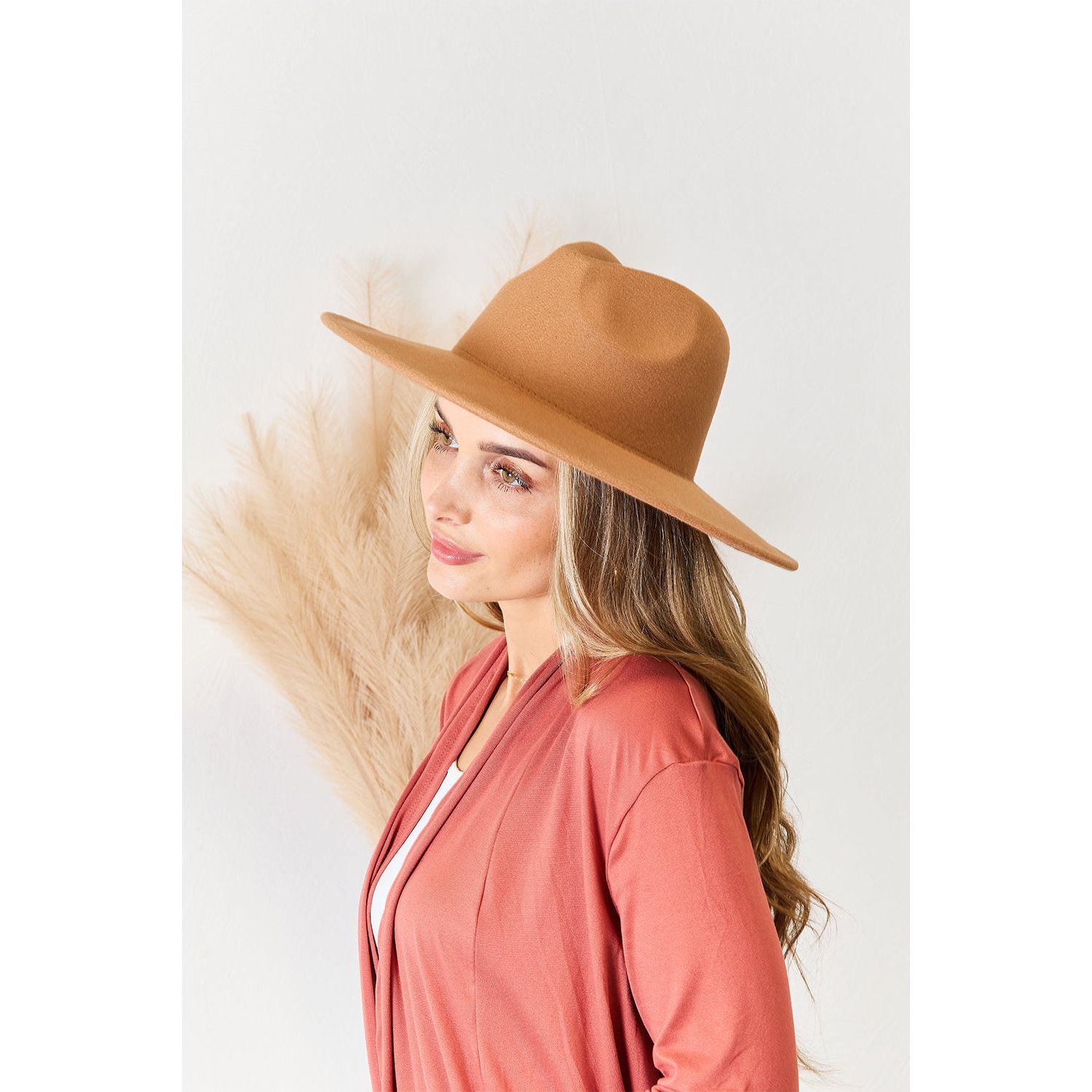 Fame Flat Brim Fedora Fashion Hat - TiffanyzKlozet