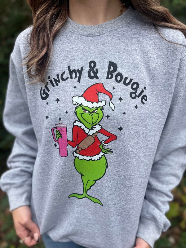 Grinchy and Boujee Sweatshirt - TiffanyzKlozet