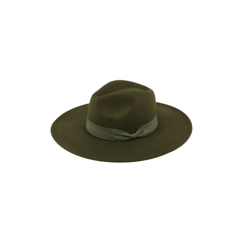 Felt Ribbon Basic Fedora Hat