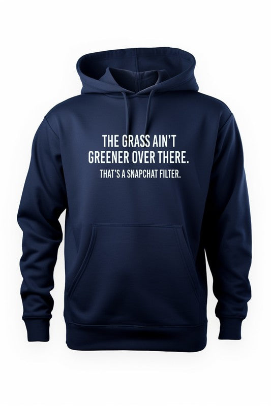 The Grass Ain't Greener Over There Graphic Hoodie - TiffanyzKlozet