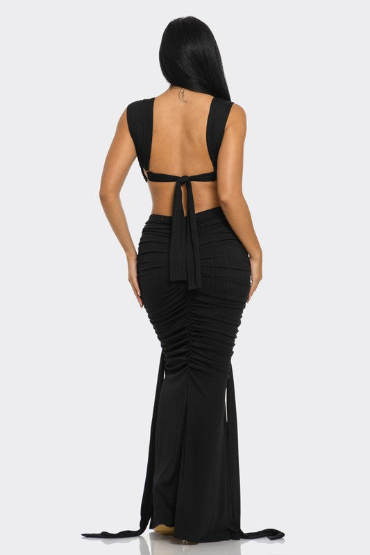 Sahara Mystique Pleated Gown - TiffanyzKlozet