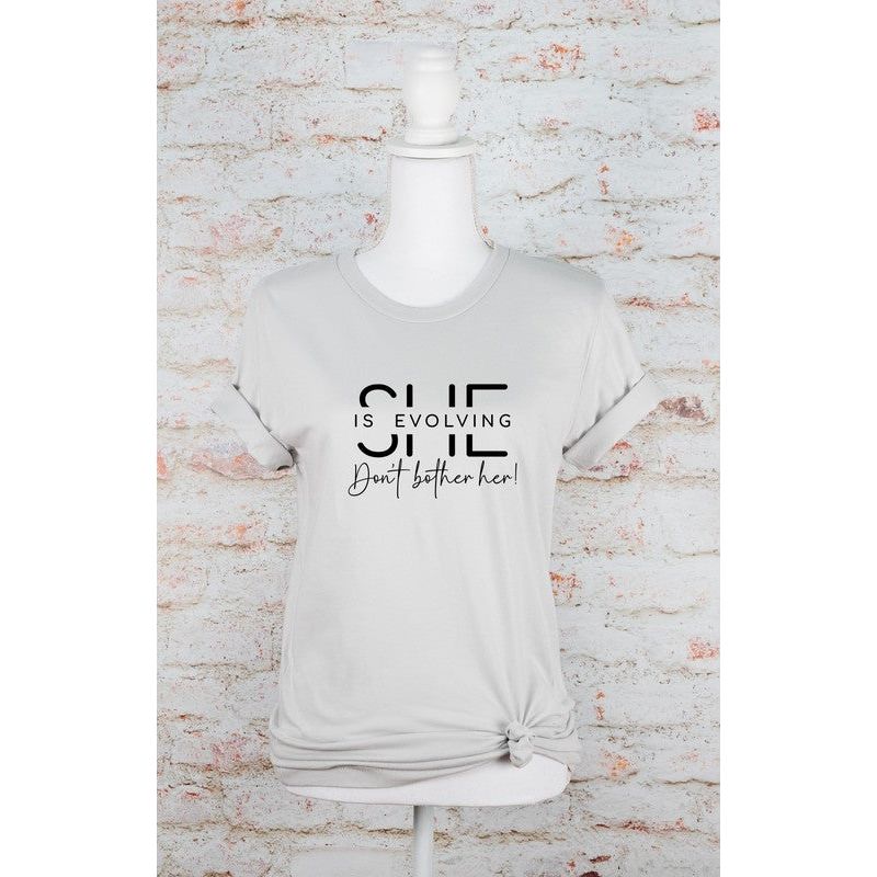 She is Evolving Don't Bother Her Graphic Tee - TiffanyzKlozet