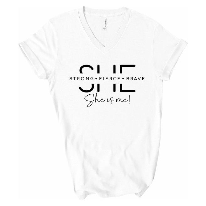 She Is Strong Graphic Boutique Tee - TiffanyzKlozet