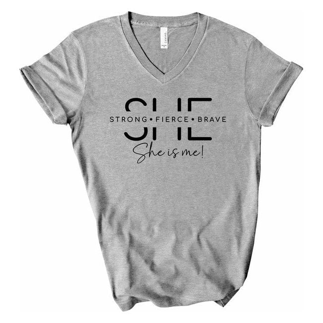 She Is Strong Graphic Boutique Tee - TiffanyzKlozet