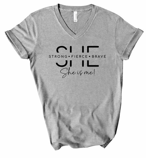 She Is Strong Graphic Boutique Tee - TiffanyzKlozet