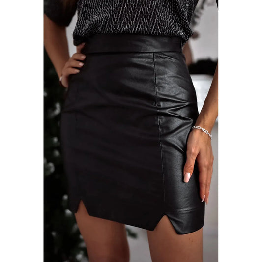 PU Leather Mini Skirt