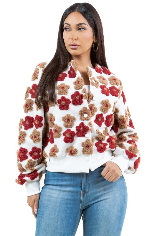 Smell the Roses Sweater Jacket