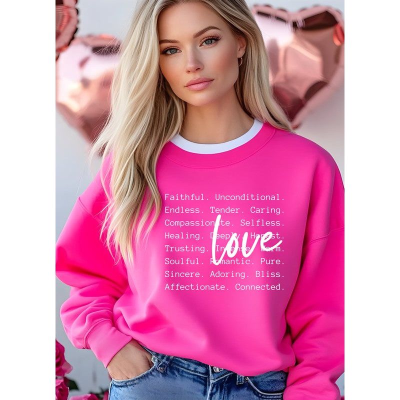 Love Words Graphic CrewNeck Sweatshirt