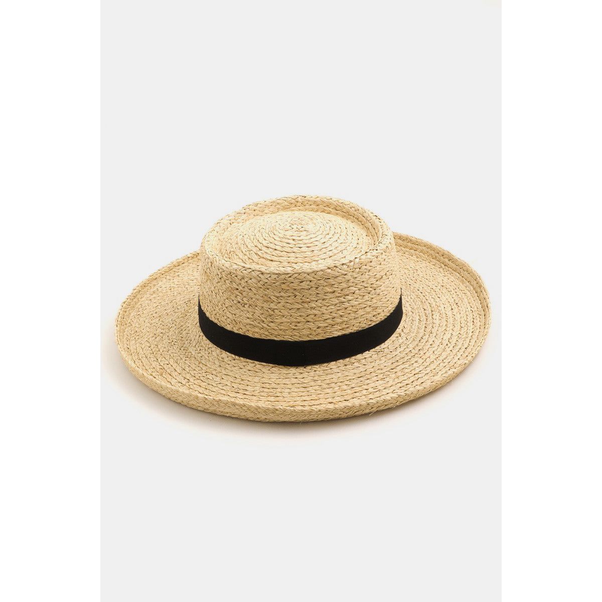 Fame Wide Brim Straw Weave Hat - TiffanyzKlozet