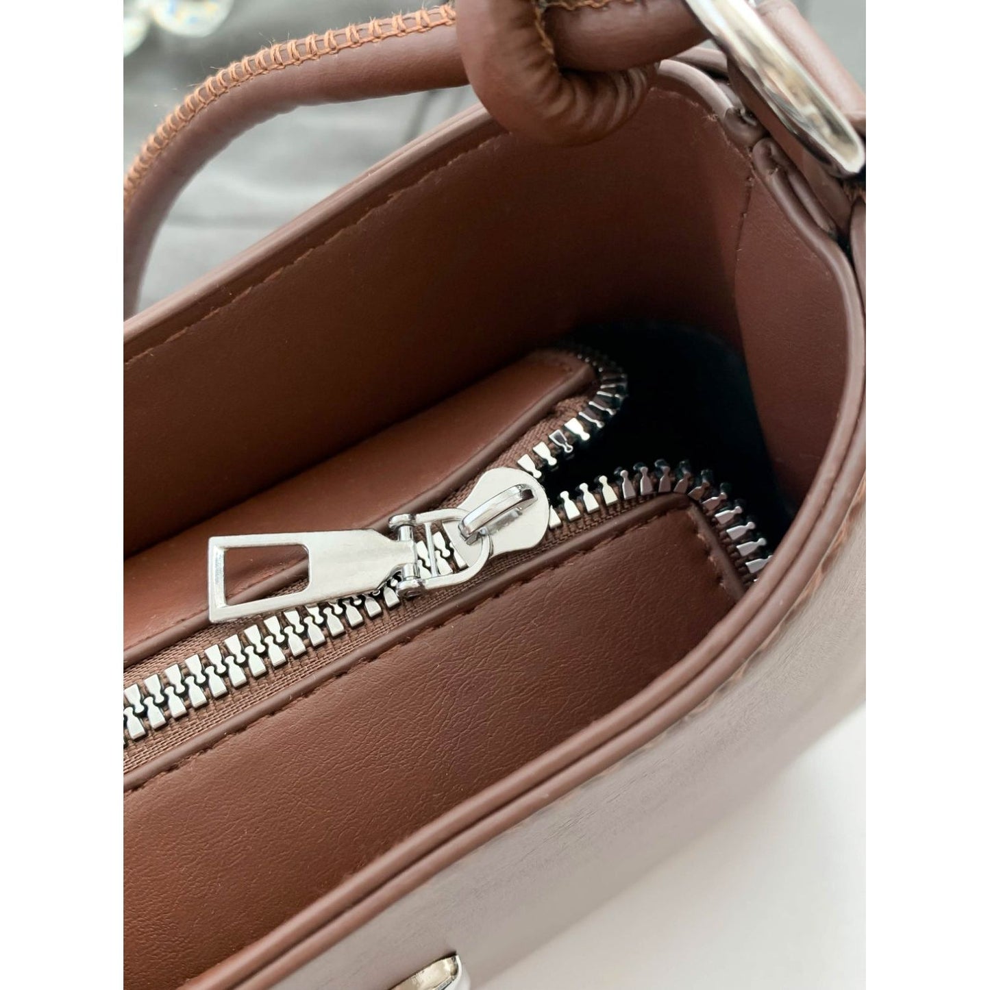 Bow Leather Knotted Handbag