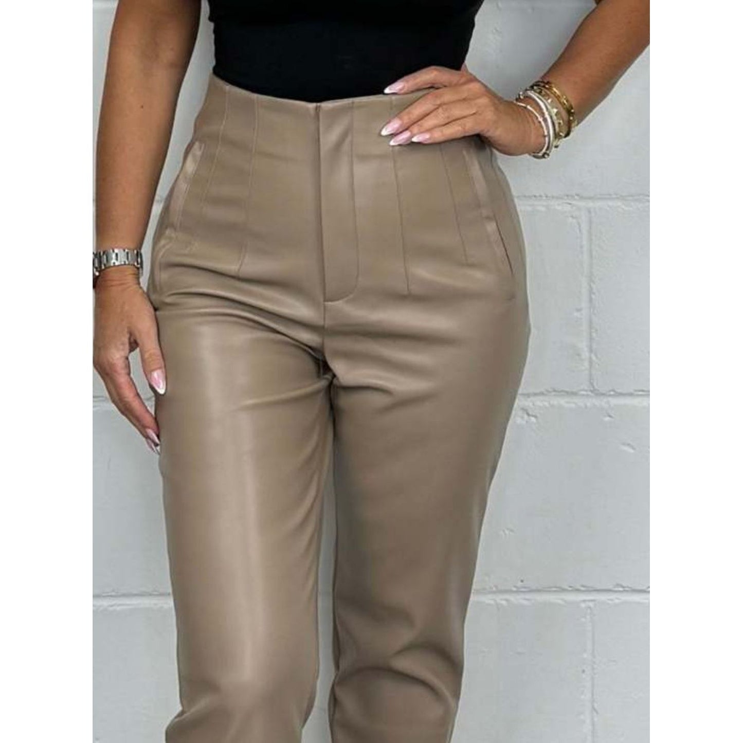 High Waist Straight Pants