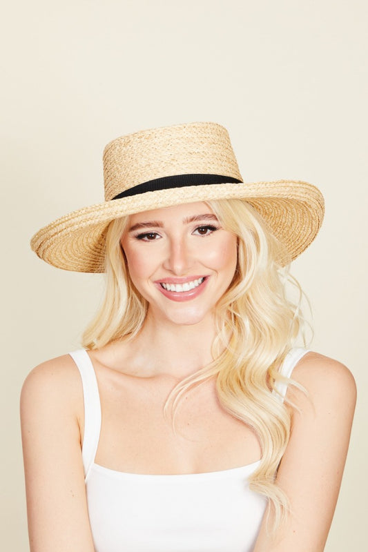 Fame Wide Brim Straw Weave Hat - TiffanyzKlozet