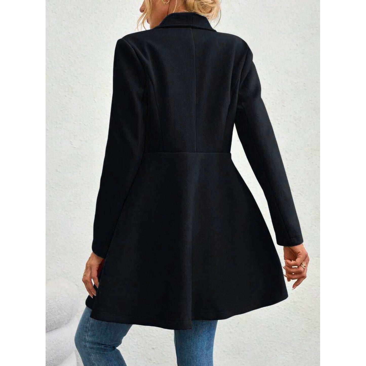 Elegance Meets Cozy Long Sleeve Coat