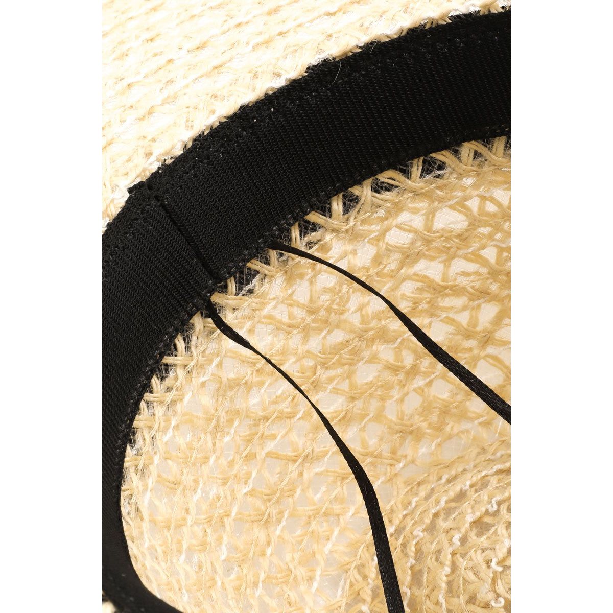 Fame Wide Brim Straw Weave Sun Hat - TiffanyzKlozet