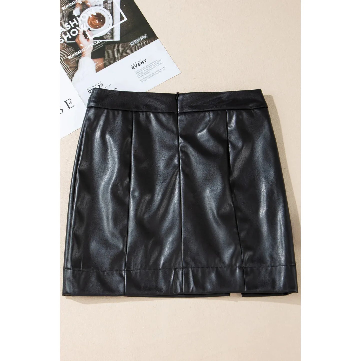 PU Leather Mini Skirt